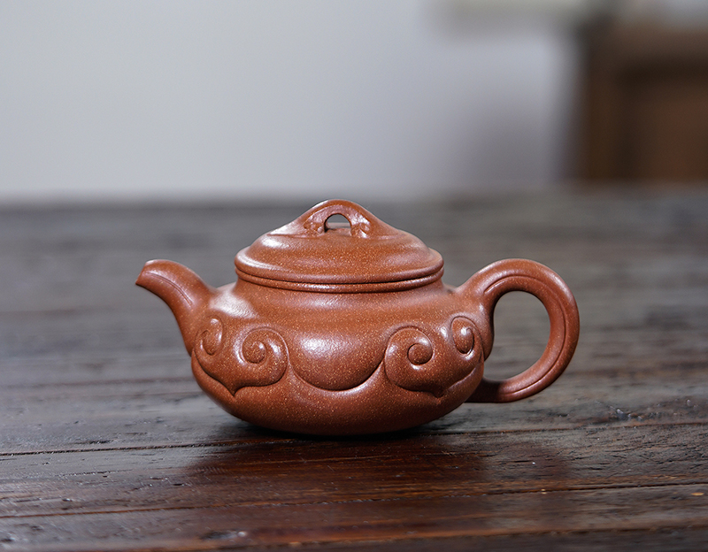 280cc朱段泥如意仿古壶